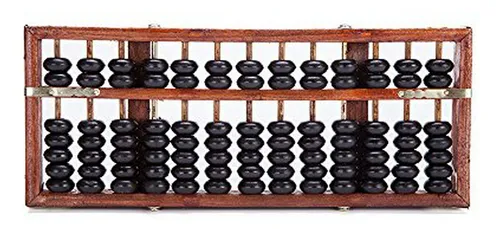 Vintage-style 13 Dígitos Varillas Madera Abacus Soroban Chin
