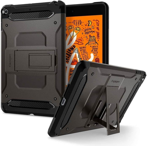 Imagen 1 de 6 de Funda Spigen Tough Armor Tech iPad Mini 5 Gris