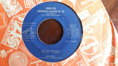 Vinilo Single De Banda Del Regimiento Jaen Himno Español(z66 (Usado)