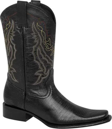 Bota Vaquera Rodeo Hombre Grabado Exótico Suela Cuero 