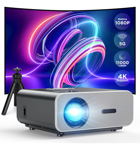 Proyector Con Wifi 5g Y Bluetooth, Vacasso Native 1080p Proy