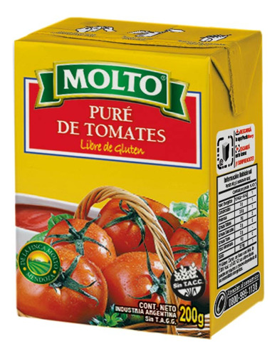 Pack X 48 Unid. Pure  Tb 200 Gr Molto Pure De Tomate Pro