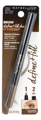 Delineador Cejas Maybelline Brow Define+fill Duo Soft Brown