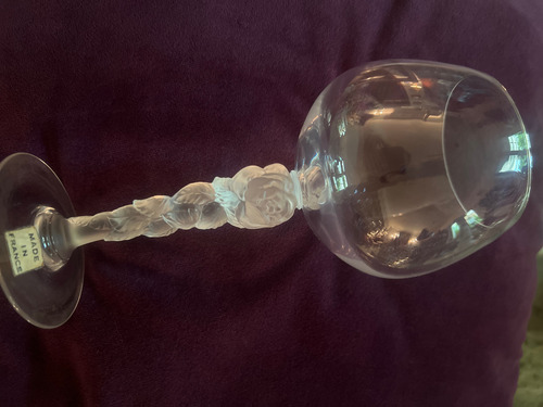 Copas Usadas Agua, Lalique 18 Cm Alto X 6.5 Cm Diám (Usado)