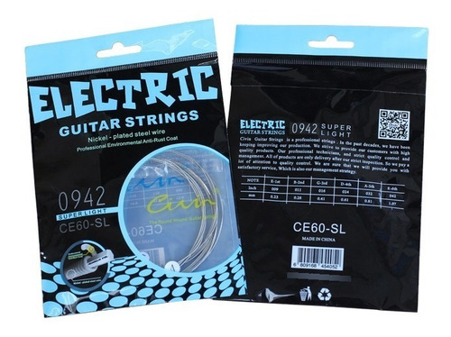 Imagen 2 de 4 de Encordado Guitarra Electrica 09 Nickel 09-042 Cuerdas Civin