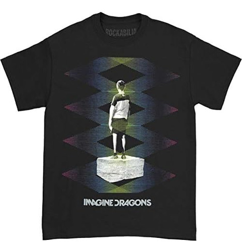Bravado Camiseta Imagine Dragons Zag Para Hombre, Negro, Gra