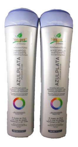 Naissant Kit Shampoo - Mascarilla Matizante Azulplata 300m