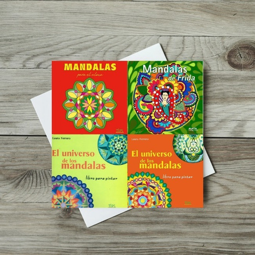 Imagen 1 de 6 de Libro De Mandalas Para Colorear.4 Ejemplares