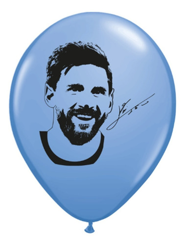 10 Globos Latex Argentina Mundial Messi