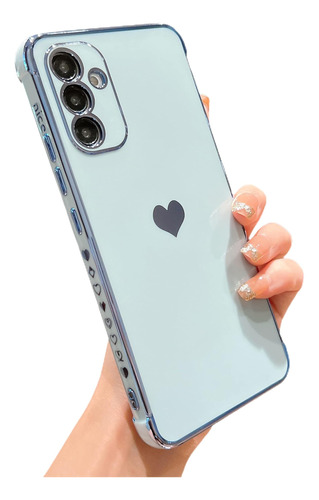 Funda Pkylla Elegante Silicona Para Galaxy A54 Celeste