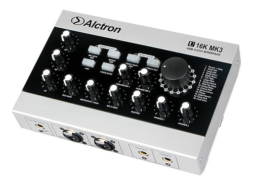 Interfaz de audio Alctron U16k Mk3 con efectos USB Sj, color gris, voltaje 110 V/220 V