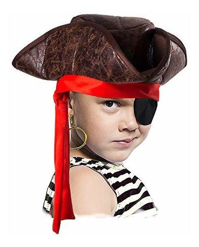 Set Pirata Infantil - Sombrero Y Parche - Accesorios Y Disfraz Pirata