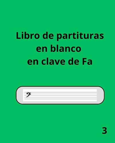 Libro De Partituras En Blanco En Clave De Fa M.j. León