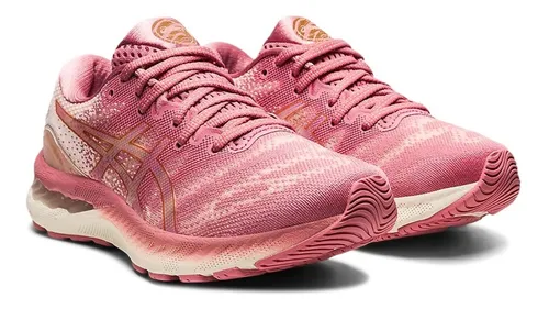 Tenis Asics Mujer Gel Nimbus 23 Rosa Running 1012a885708