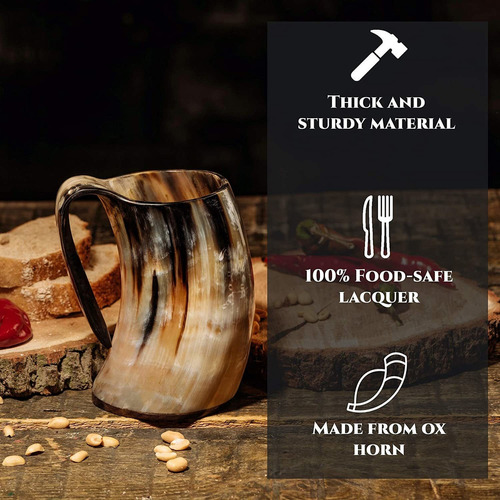 Original Taza Cuerno De Vikingo Para Beber Por Thor Horn| Co