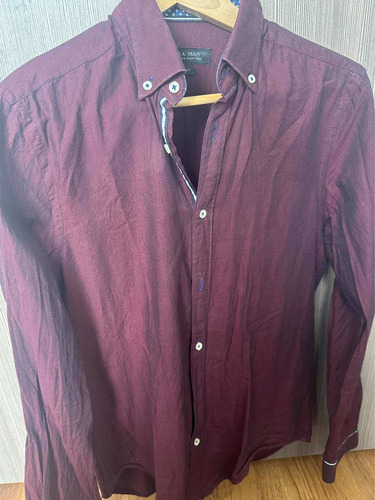 Camisa Vino Tinto Zara