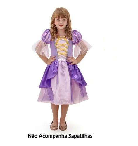 Fantasia infantil rapunzel enrolados 2025