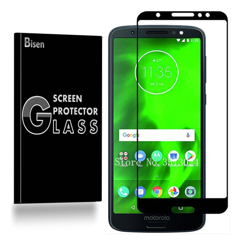 [paquete 2 Bisen] Protector Pantalla Vidrio Templado Moto G6