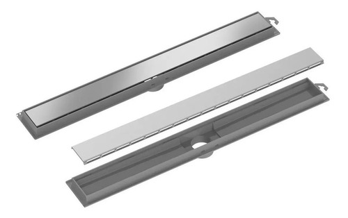 Imagen 2 de 9 de Rejilla Lineal 50 Cm Acero Inoxidable Tigre Desagüe Moderno