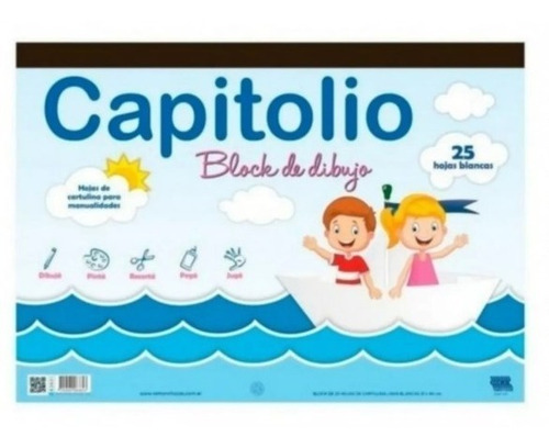 Block De Dibujo N 5 Capitolio Blanco 25 Hojas 6330 - Husares