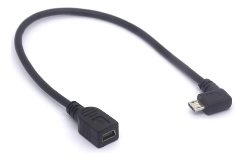 Piihusw - Extensor De Cable Micro Usb A Mini Usb Hembra, 90