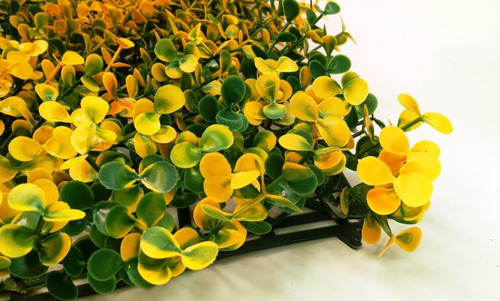 Follaje Artificial Muro Verde 3m2 Arrayan Yellow Panel 25x25