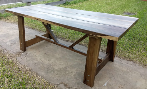 Mesa Estilo Campo - En Madera De Guayubira. -carpintero F