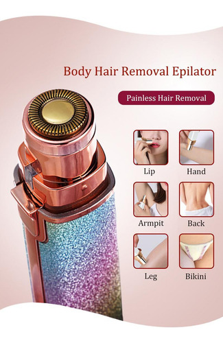 Depilador Facial 2 Em 1 Sobrancelha Buço Nariz Axilas Usb