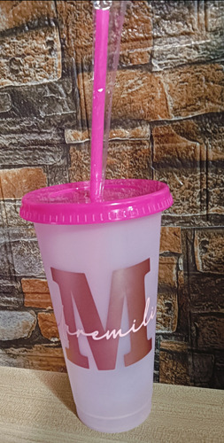 Vasos Con Popote Personalizado