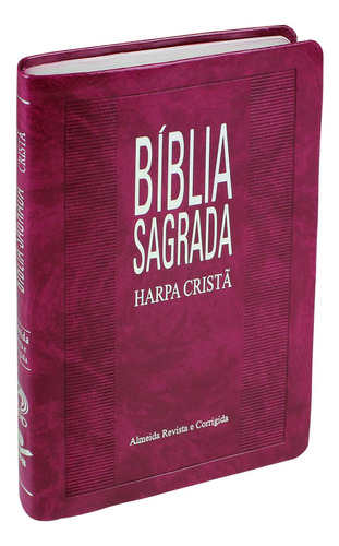 Bíblia Sagrada com Harpa Cristã - Capa de couro sintético púrpura nobre: Almeida Revista e Corrigida (ARC), de Sociedade Bíblica do Brasil. Editora Sociedade Bíblica do Brasil, capa dura em português, 2017