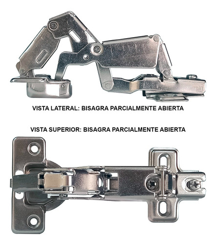 Bisagra Esquinera Cangrejo Bidimensional Alacena 1 Par