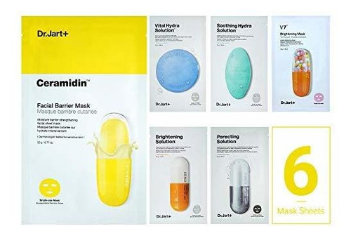 **** Face Mask 6 Packs With Dr Jart Ceramidin Facial Barrier