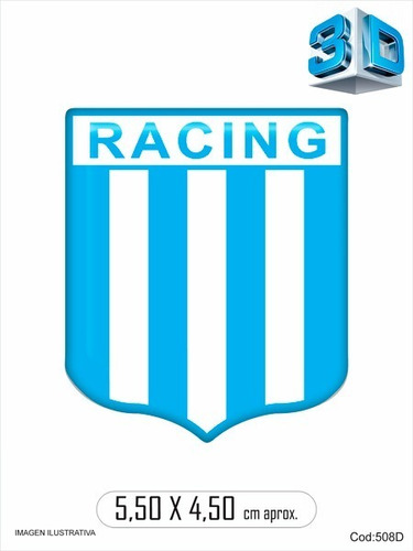 Calco Escudo Racing Club Resinada Dome