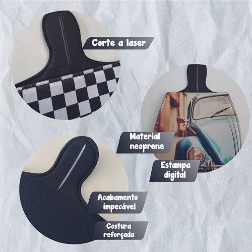 Kit 10 Unidades De Lixo Car Liso Em Neoprene Sublimação