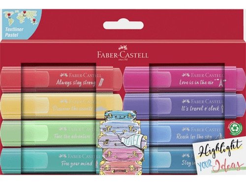 Destacador 8 Colores Pastel - Faber Castell