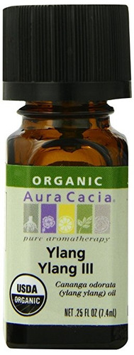 Aura Cacia Orgánica De Aceite Esencial, Ylang Ylang, 0,25 On