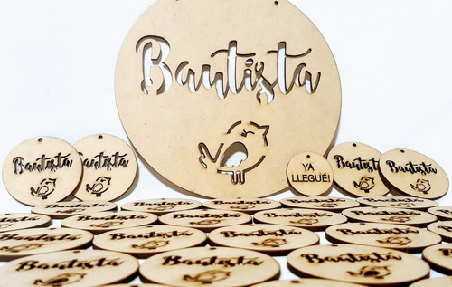 Imagen 5 de 5 de Kit Nacimiento Bebé Baby Shower - Mdf / Fibrofacil