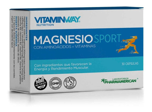 Imagen 1 de 1 de Suplemento Dietario Vitamin Way Magnesio Sport X 30 Cápsulas