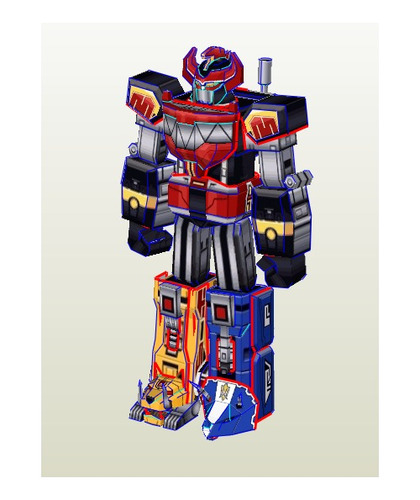 Planos Figura Power Ranger Mighty Morphin Megazord 