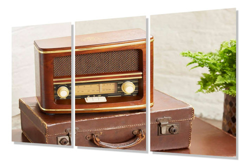 Cuadro Trip 60x90 Cuadro Decorativo Radio Vintage Clasic P3