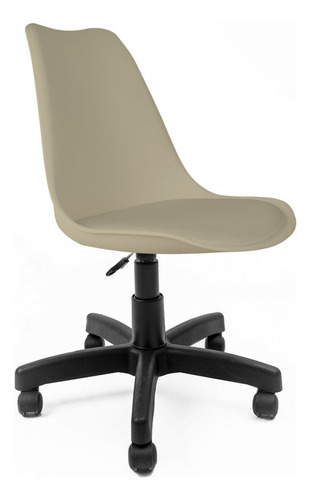 Cadeira Para Escritório Com Rodízios Saarinen Office Cor Nude/Preto