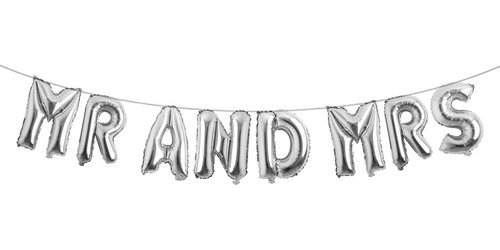 Globo Multicolor Mr Mrs Bride To Be Letter Wedding Foil Para