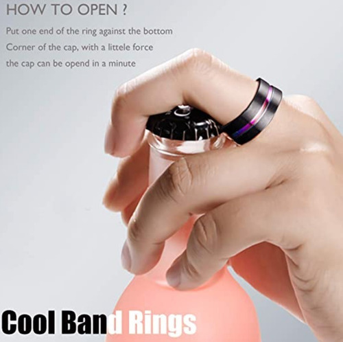 Imagen 2 de 4 de Anillo Inoxidable Talla 7 Regalo Compromiso Hombre Mujer