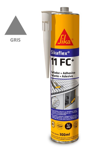 Imagen 2 de 10 de Adhesivo Sellador Elástico Gris Sikaflex 11 Fc+ Profesional