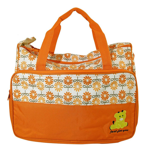 Imagen 1 de 7 de Bolso Maternal De Tela, 1 Bolsillo Frontal Grande, 2 Bolsill
