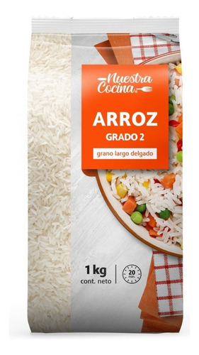 Arroz Nuestra Cocina G2 Largo Delgado 1 Kg