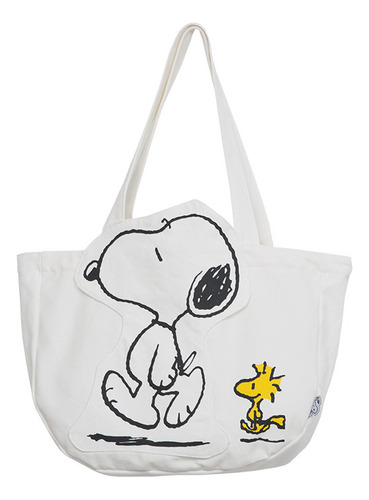 Snoopy Gran Capacidad Casual Cien Bolsas De Hombro De Lona