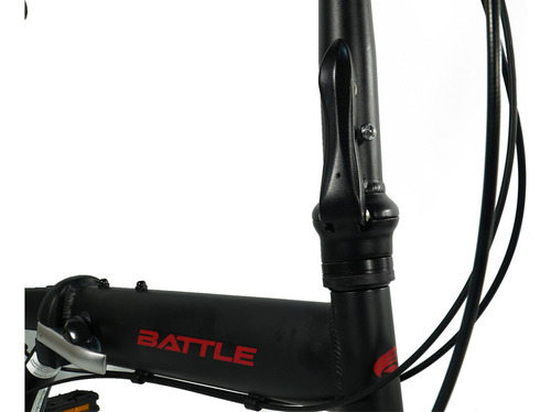 Bicicleta Plegable Battle Folding Rodado 20 Shimano 7 Velocidades Negra