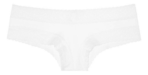 Victorias Secret - Bombacha Culotte Encaje Logo Vs Blanco M