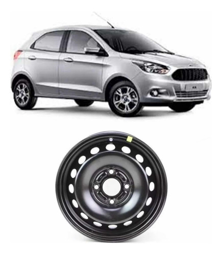 Roda De Ferro Para Ford Ks/ New Fiesta Aro 14 4x108 Original